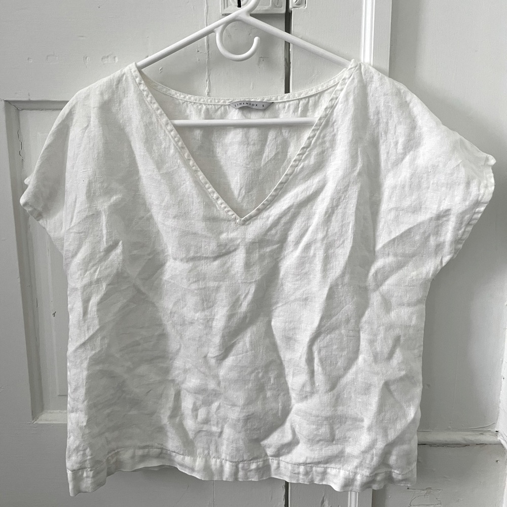 White linen blouse from LinenFox